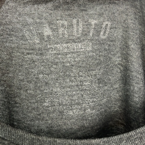 Naruto charcoal gray Tshirt with burnout vintage graphic shinobi ninja large - Picture 4 of 4